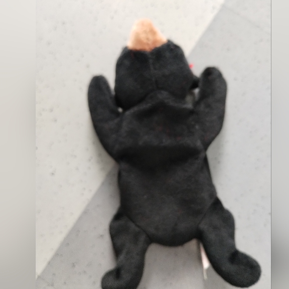 ✓TY Retired Beanie Baby BLACKIE The Black Bear No Hang Tag - Picture 8 of 11